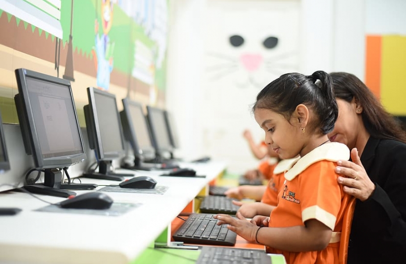 child using computer